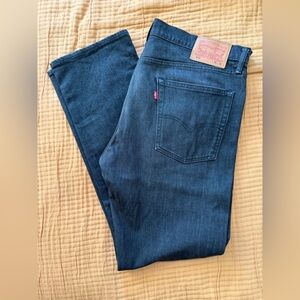 Levi's Dark Black 513 Slim Straight Jeans